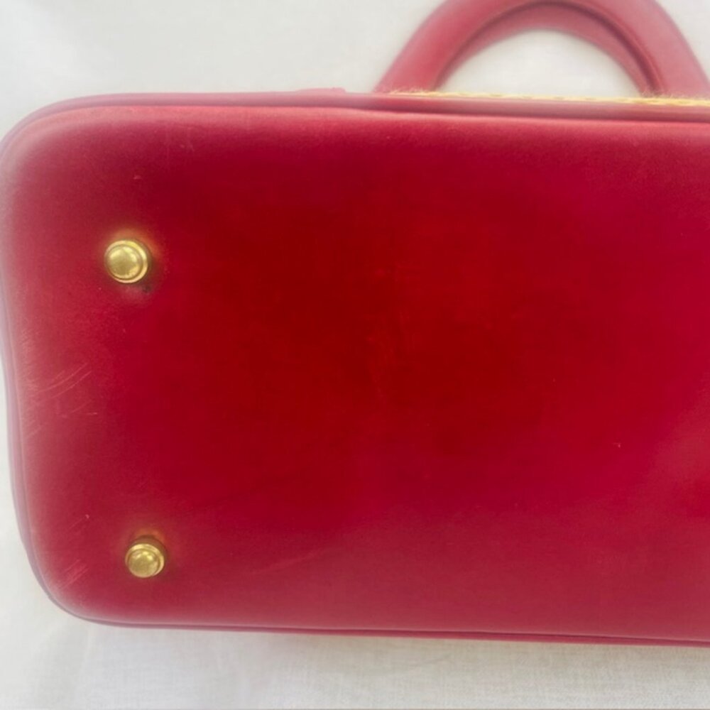 Rafe New York Tote Satchel Bag - Red Tan 16" X 11" - Picture 11 of 16